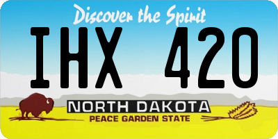 ND license plate IHX420