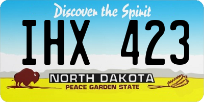 ND license plate IHX423