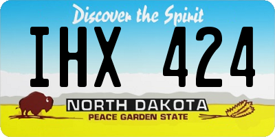 ND license plate IHX424