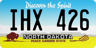 ND license plate IHX426