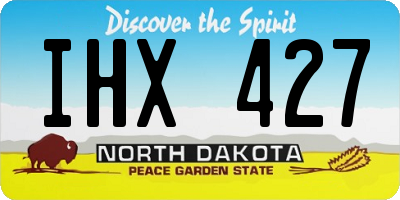 ND license plate IHX427