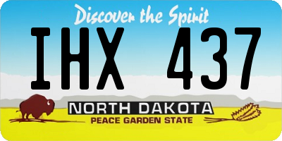 ND license plate IHX437