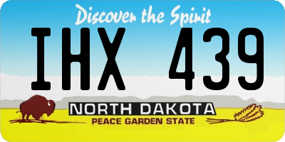 ND license plate IHX439