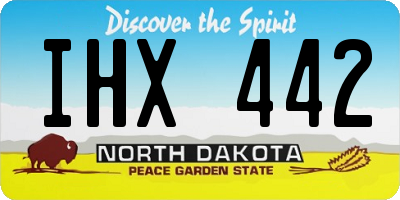 ND license plate IHX442