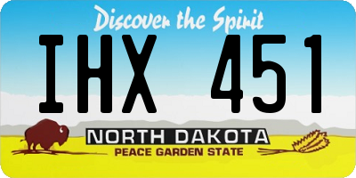 ND license plate IHX451