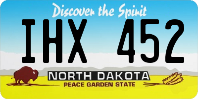 ND license plate IHX452