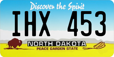 ND license plate IHX453