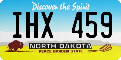 ND license plate IHX459