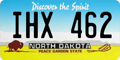 ND license plate IHX462