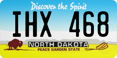 ND license plate IHX468