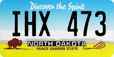 ND license plate IHX473