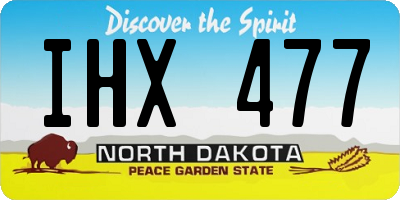 ND license plate IHX477
