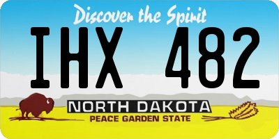 ND license plate IHX482