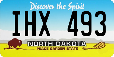 ND license plate IHX493