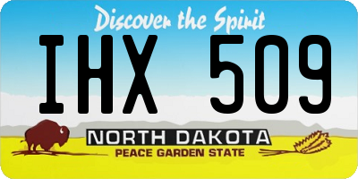 ND license plate IHX509