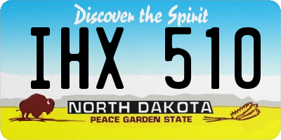 ND license plate IHX510