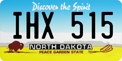 ND license plate IHX515
