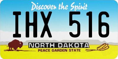 ND license plate IHX516
