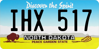 ND license plate IHX517