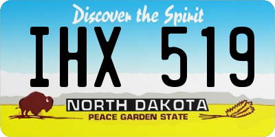 ND license plate IHX519