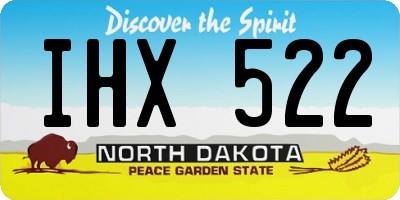 ND license plate IHX522
