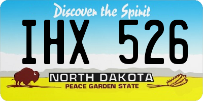 ND license plate IHX526