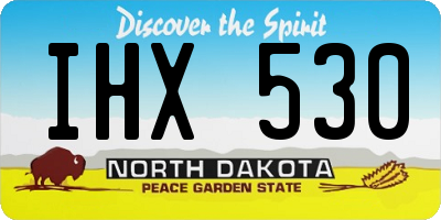 ND license plate IHX530