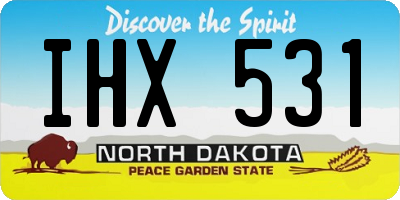 ND license plate IHX531