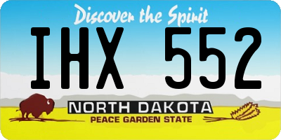 ND license plate IHX552