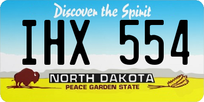 ND license plate IHX554