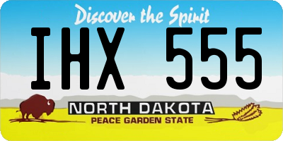 ND license plate IHX555