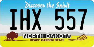 ND license plate IHX557