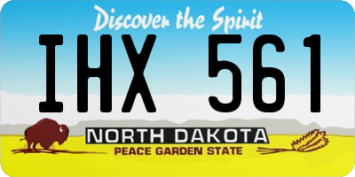ND license plate IHX561