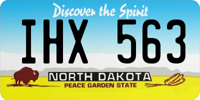 ND license plate IHX563