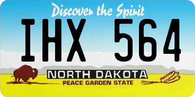 ND license plate IHX564