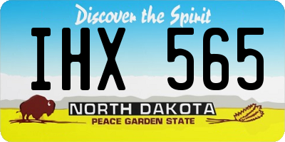 ND license plate IHX565