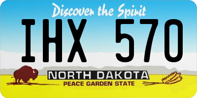 ND license plate IHX570