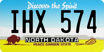 ND license plate IHX574