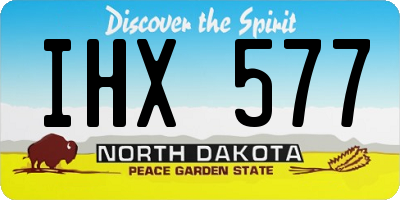 ND license plate IHX577