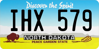 ND license plate IHX579