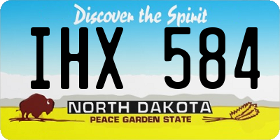 ND license plate IHX584