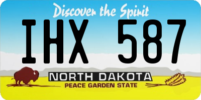 ND license plate IHX587