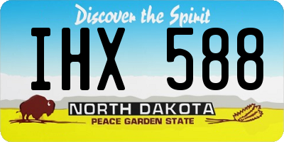 ND license plate IHX588