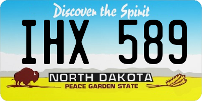 ND license plate IHX589