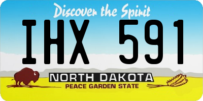 ND license plate IHX591