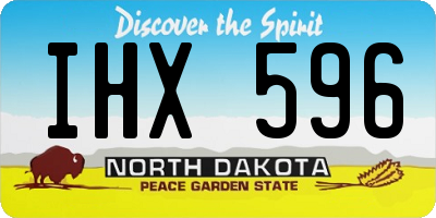 ND license plate IHX596