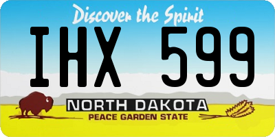 ND license plate IHX599