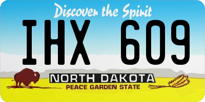 ND license plate IHX609