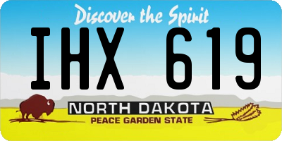 ND license plate IHX619