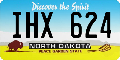 ND license plate IHX624
